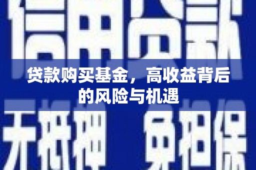 秀林贷款购买基金，高收益背后的风险与机遇