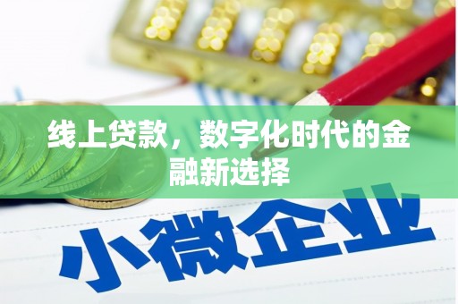 阳曲线上贷款，数字化时代的金融新选择