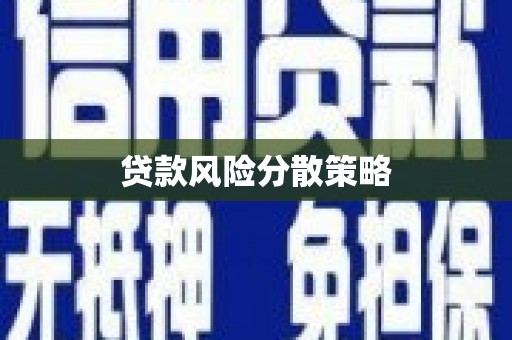 贵溪贷款风险分散策略