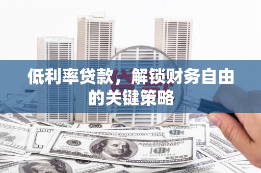 玛曲低利率贷款，解锁财务自由的关键策略