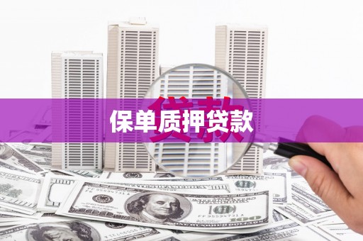 雨花保单质押贷款