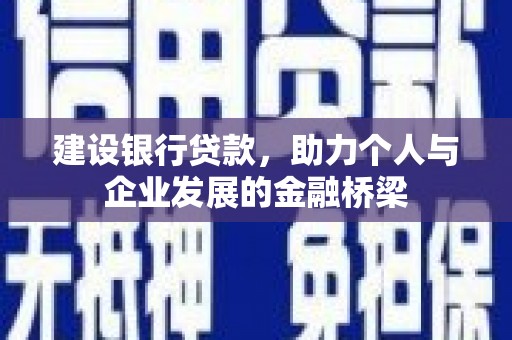 延庆建设银行贷款，助力个人与企业发展的金融桥梁