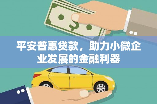 硚口平安普惠贷款，助力小微企业发展的金融利器