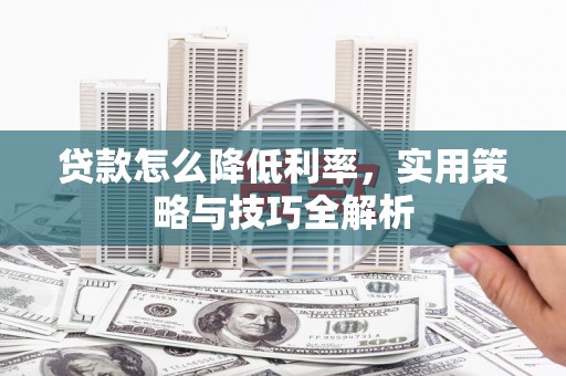 芦山贷款怎么降低利率，实用策略与技巧全解析