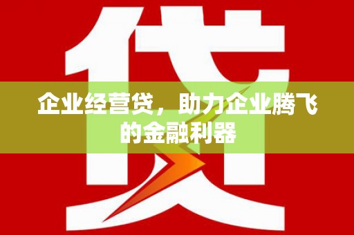 绿园企业经营贷，助力企业腾飞的金融利器